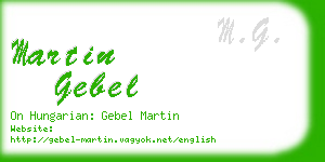 martin gebel business card